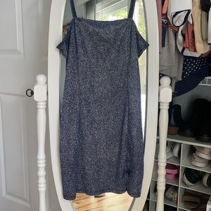 Divided blue glitter dress